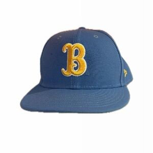 Blue Baseball Cap with Yellow Logo